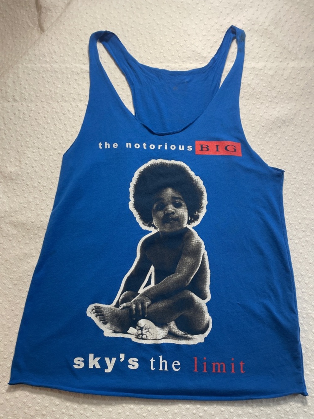 Vintage Notorious BIG small tank raw edge razor back
